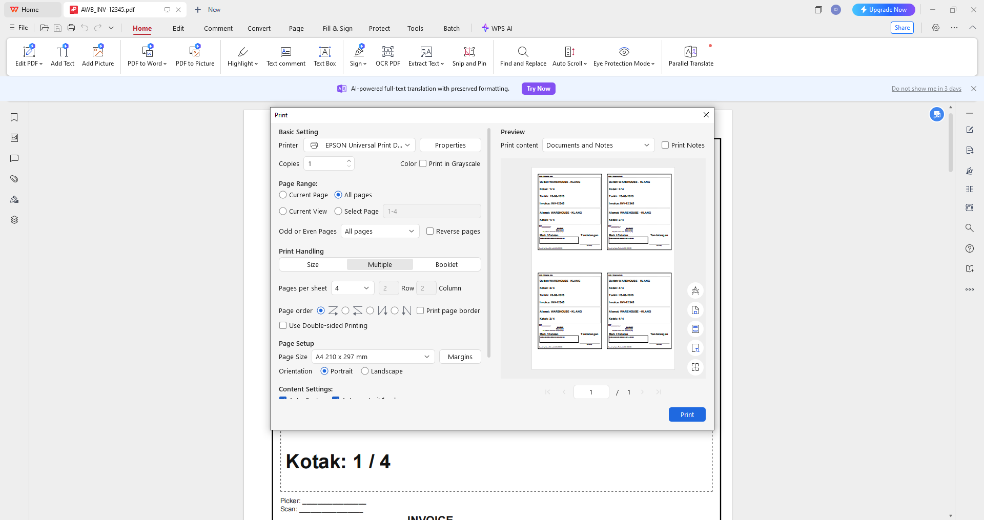 Download untuk Print